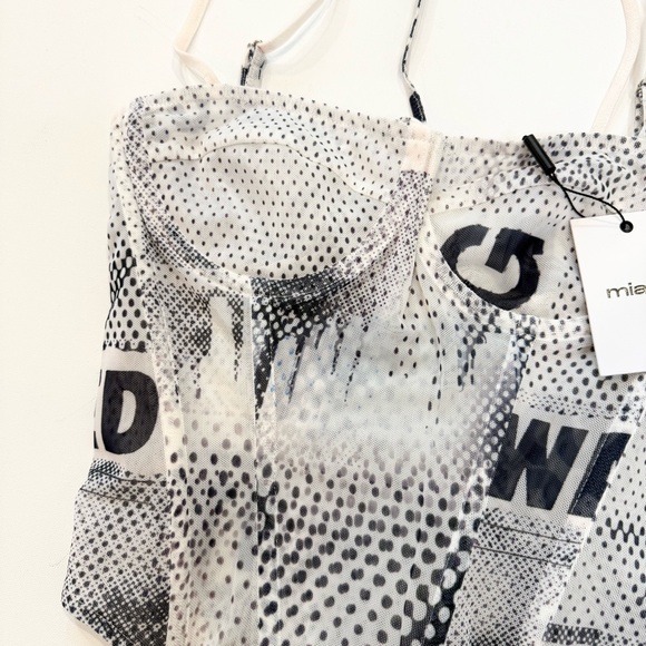 Miaou White Mesh Corset Top - Picture 5 of 12